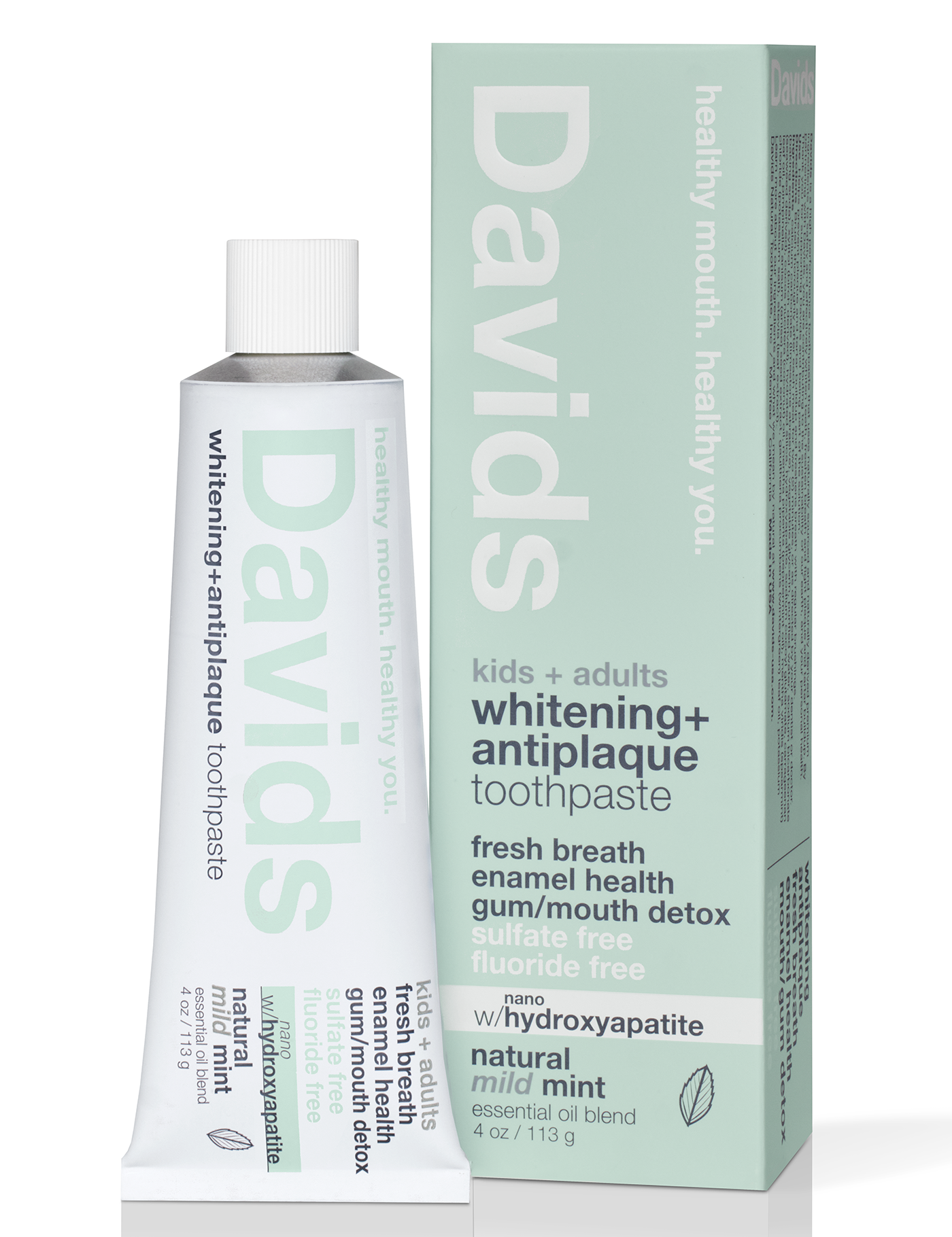 Davids Kids + Adults Premium Mild Mint Toothpaste
