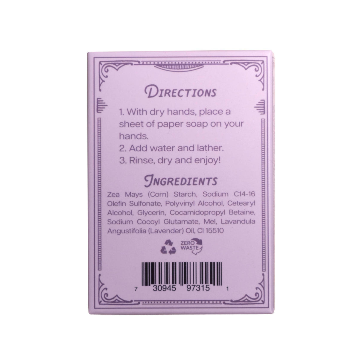 Paper Soap – Lavender Honey