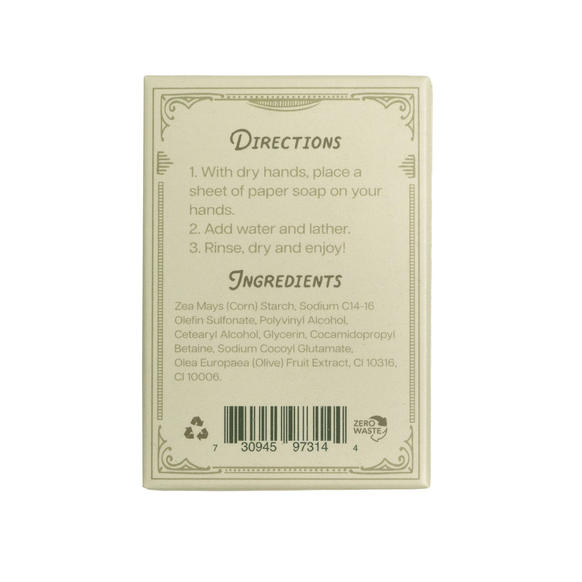 Paper Soap – Olive Oil