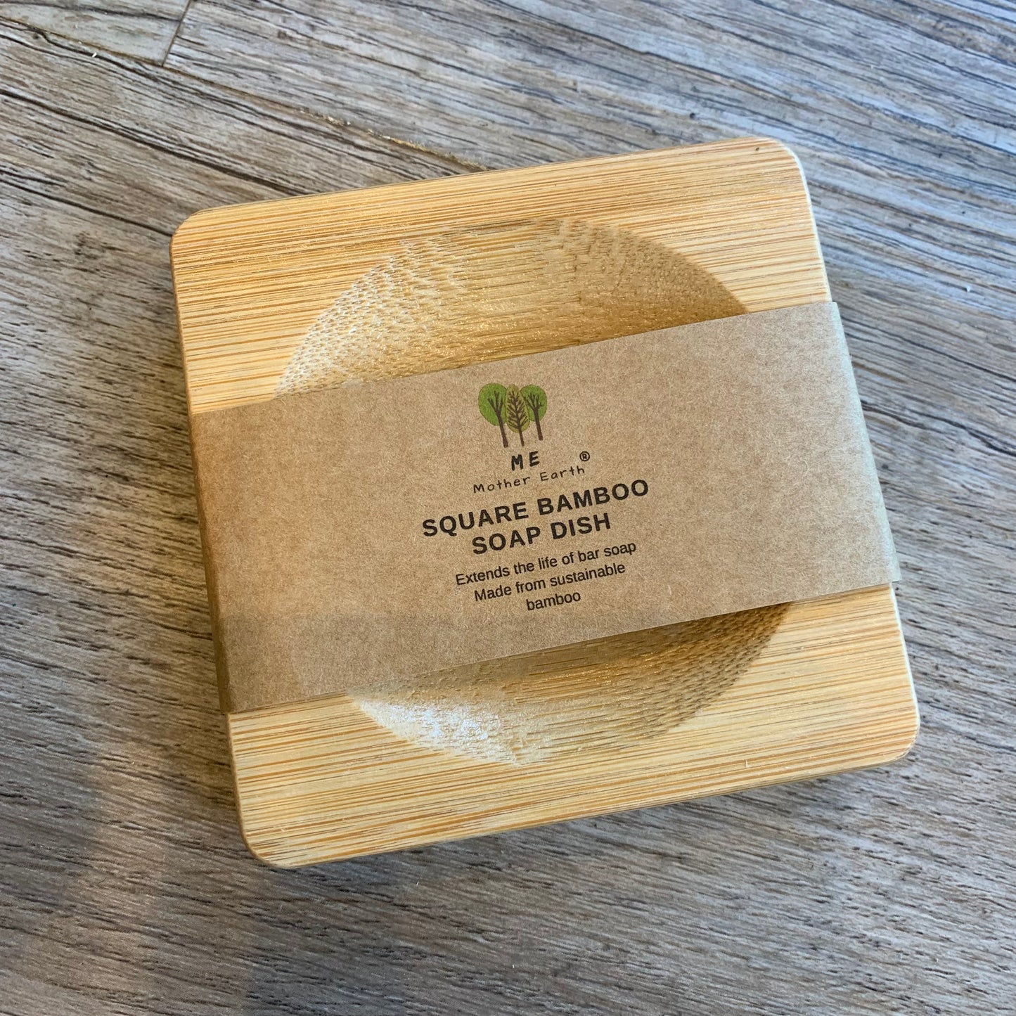 Square Bamboo Soap Dish