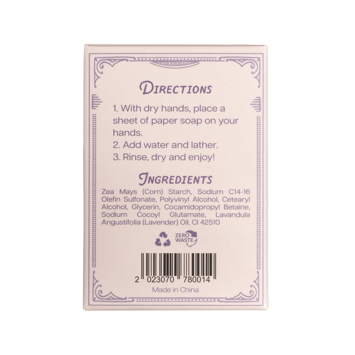 Paper Soap – Lavender Scent