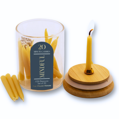 Beeswax Candle Set: Mindful (Set of 20)