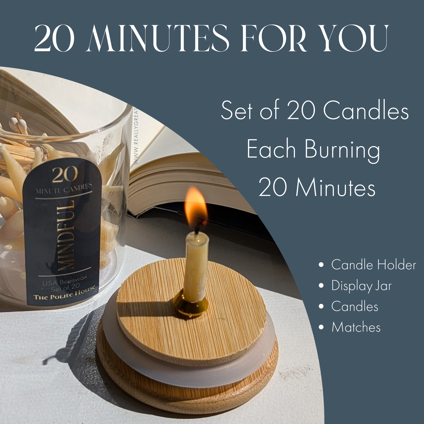 Beeswax Candle Set: Mindful (Set of 20)