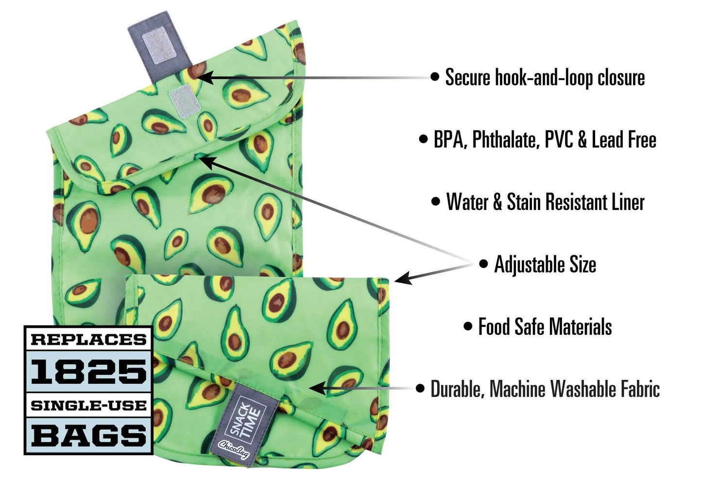 Snack Time Reusable Bags