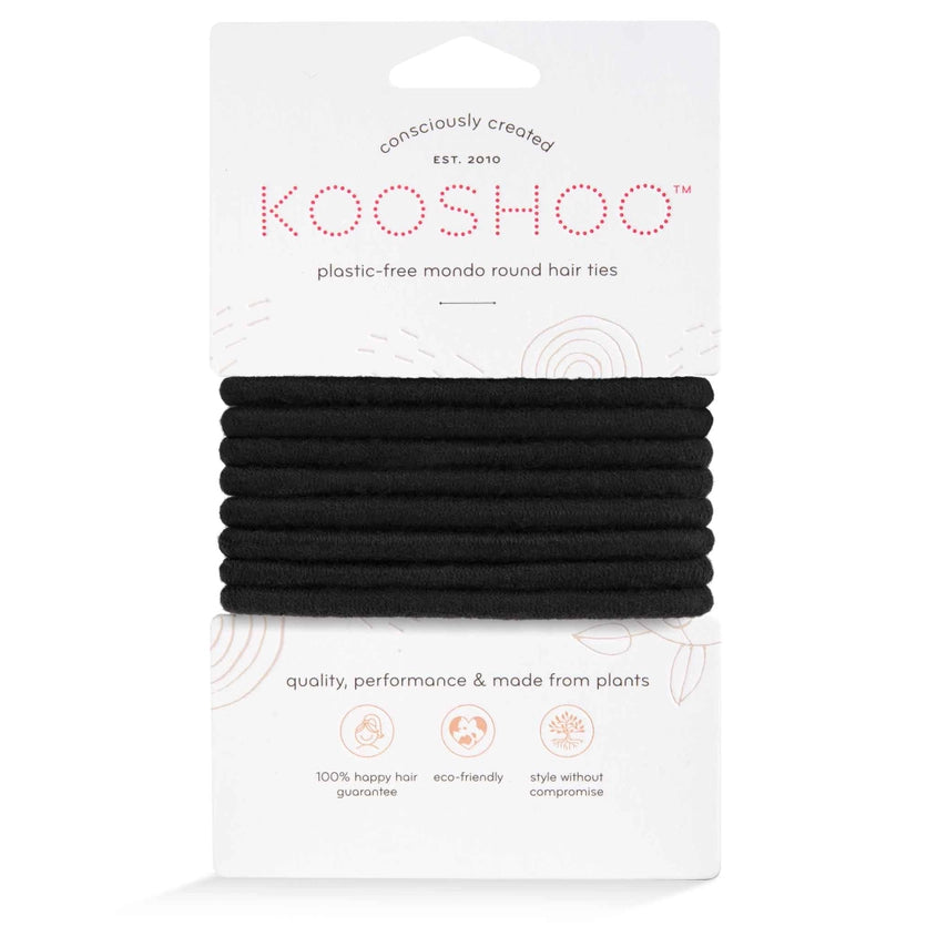 Plastic-Free Round Hair Ties - Mondo 8-pack - Two Color Options