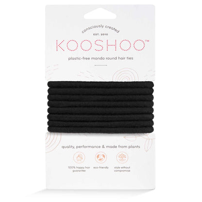 Plastic-Free Round Hair Ties - Mondo 8-pack - Two Color Options