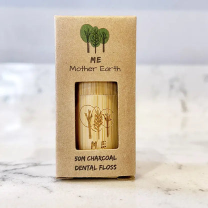 Vegan Eco Dental Floss w/Refillable Bamboo Container