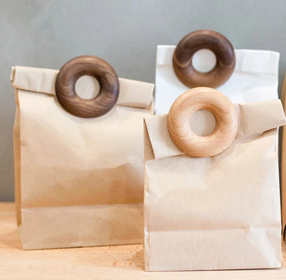 Wooden Donut Bag Clips - Eco Friendly Plastic Free